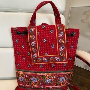Vera Bradley Provincial Red backpack
